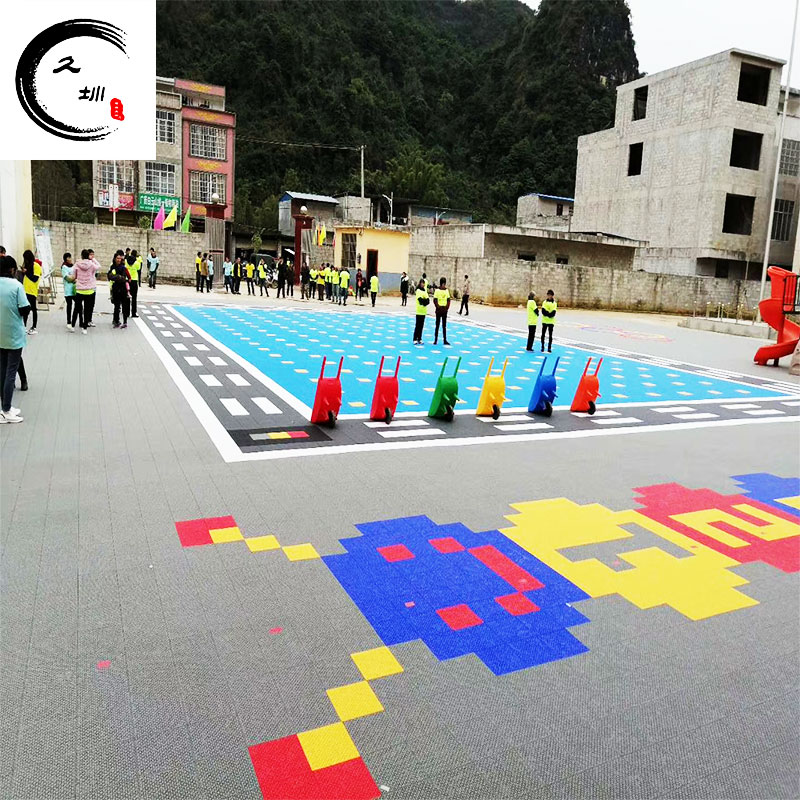 地板幼兒園懸浮地板室外籃球場(chǎng)操場(chǎng)羽毛球場(chǎng)懸浮拼裝地板廣州深圳久圳廠(chǎng)家批發(fā)